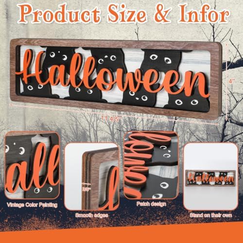 Vintage Halloween Black Cat Decorations for Office Home Table Mantel Shelf - Image 2