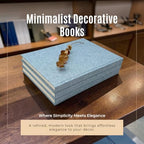 Cypress Gallery Decorative Linen Book Set – Set of 3 Extra Large Real Books | Coffee Table & Shelf Mantle Decor | Modern Home Decoration | Guest Book Journals | Extra Large Journals (Blue) - Image 2