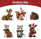 naturevibe Set of 6 Sisal Woodland Animals for Rustic Christmas Decorations - Image 2