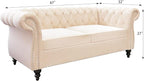 Mid-Century 2 Seater Sofa, Velvet Loveseat - Image 2