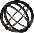 Decorative Sphere for Home Decor - Black & Gold, Hand Painted by BNUnityinc