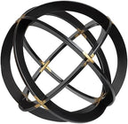 Decorative Sphere for Home Decor - Black & Gold, Hand Painted by BNUnityinc