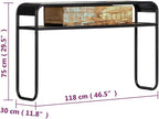 Console Table with 1 Drawer and 2 Compartments, 46.5"x11.8"x29.5" Solid - Image 8