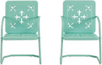 Crosley Furniture Azalea 2-Piece Outdoor Chair Set, Vintage Retro Metal Patio - Image 4