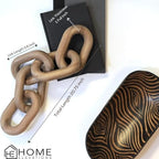 21" Natural Wood Chain Link Decor, Decorative Coffee Table Accent - Image 5