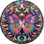 Fight Metal Sign 8x8in Round Motivational Plaque for Gym Wall Decor Warrior Spirit Gift by Unknown