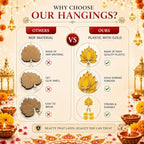 Lotus Hanging Wall Decor for Diwali Decoration, Home, Pooja Temple Set of 6 - Image 4