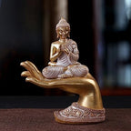 Buddha Statue for Home Decor Gold 8.7"- Buddha Statues for Zen Decor - Buddha Statue Large for Spiritual-Buddha Decor for Living Room-Buda–Indoor Buddha Gift for Relaxation, Meditation or Shrine - Image 4
