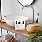 Farmhouse Decor, Acrylic Christian God Home Decorations, Aesthetic Entry Way Table Shelf Decor, Living Room Table Accessories, Boho Office Decorations For Work (07) - Image 5