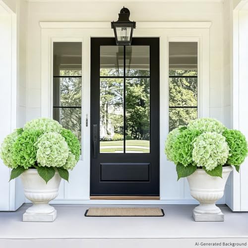 4Pcs Real Touch Hydrangea Artificial Flowers, 21" Fake Flowers, Mixed Green - Image 5
