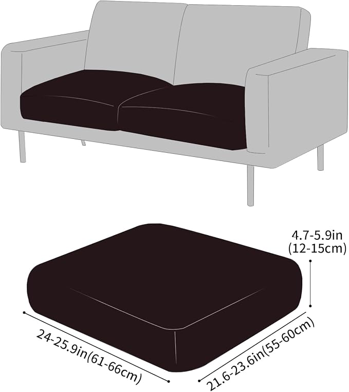 Fuloon PU Leather blend Couch Cushion Slipcover, Waterproof Stretch Covers - Image 4