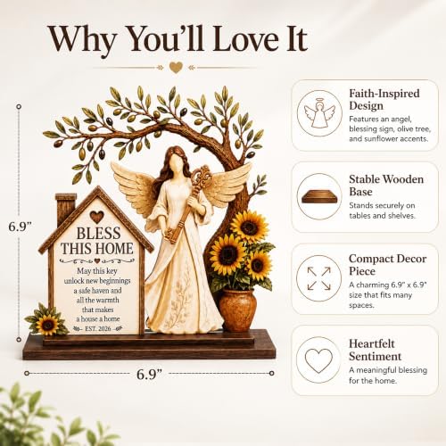 Housewarming Guardian Angel Plaque, House Warming Gifts New Home for Women - Image 4