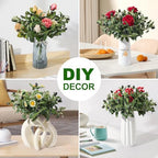 30pcs 10” Faux Olive Leaves Fake Olive Branches for Small Vase - Image 6