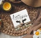 Cow Signs - Farm Cottagecore Animal Office Kitchen Bedroom Decor,Rustic Farmhouse Live like Someone Left the Gate Open Home Decor Wooden Signs,Cow Gifts for Women,6x6 - Image 4