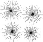 Shimeyao 4 Pcs Black Starburst Wall Decor Metal 3D Spike Wall Art Set - Image 2