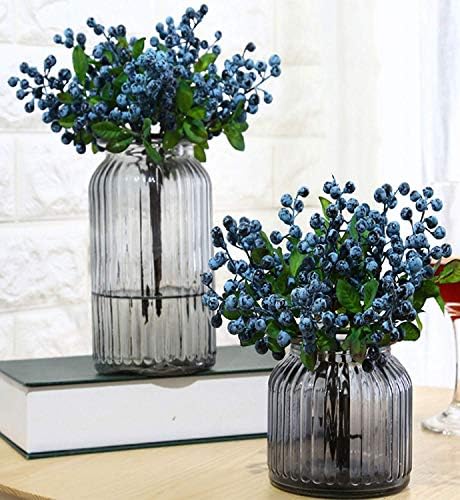 Fake Artificial Flowers California Berries Blueberry Fruit for Home Hotel Decor (Blue 20 Pack) - Image 3
