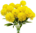 Uieke 10 Pcs Dandelion Artificial Flowers Yellow Flowers Fake Plants Flower Bouquet Plastic Flowers for Home DIY Decoration Wedding Decor by Uieke