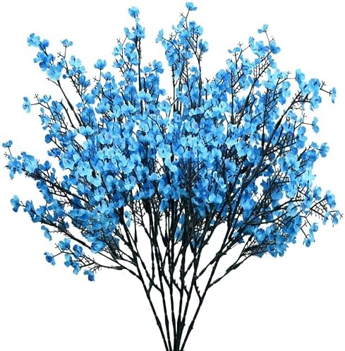 Mandy's 6 Bundles Artificial Royal Blue Baby’s Breath Flowers by Mandys