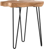 WELLAND Live Edge Cedar End Table, Unique Desktop Side Table, Natural Clear - Image 5