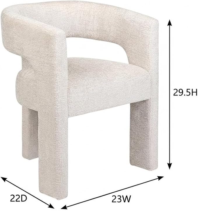Jofran Gwen Jacquard Upholstered Accent Chair, Modern Luxury Plush Sculptural - Image 3