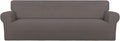 PureFit Stretch Couch Covers for Sofa 4 Seater Slipcovers Taupe | 1-Piece Sofa by PureFit