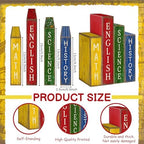Lineshading 4 Pcs Back To School Table Decorations Subject Wooden Book - Image 3