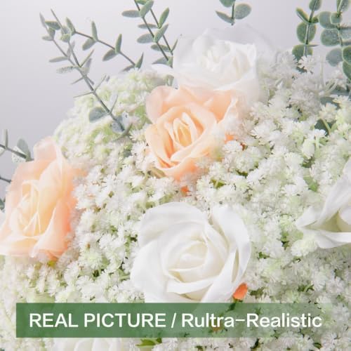 156 PCS Mixed Eucalyptus Stems with Babys Breath Greenery & Silk Roses - Image 4