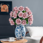 Artificial Flowers Artificial Roses Fake Roses 23.2In 20PCS Long Stem Artificial Flowers for Tall Vase Silk Rose Suitable for Indoor Wedding Party Decor Valentine's Day DIY Bouquet Spring,Pink - Image 3