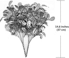 CATTREE Artificial Silver Leaves Christmas Plants 4 Pack, Plastic Leaf Bouquet Faux Gold Plant Fake Shrubs Simulation Bushes for Wedding Hall Table Centerpieces Floral Arrangement Filler DIY Décor - Image 4