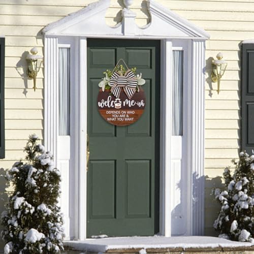 Interchangeable Welcome Sign Front Door Wreaths for Summer Fall Winter - Image 6
