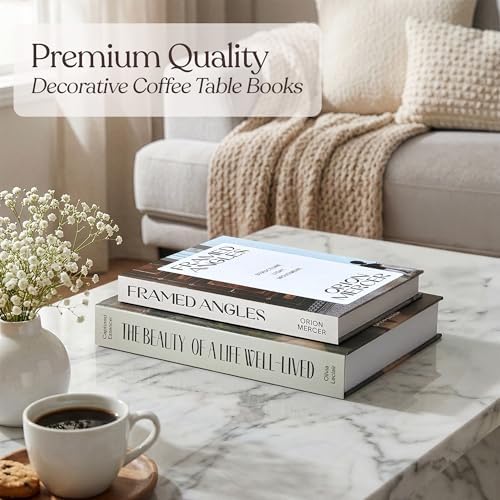 MESMOS Decorative Books for Shelves, Coffee Table Decor Faux Books for Decoration, Hidden Storage Box with Magnetic Closure, Linen Texture, Packaged in Aesthetic Fake Book (Photography & Lifestyle) - Image 4
