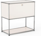 Modern Storage Cabinet White D Versatile Free-Standing Organizer by ARVORAHome