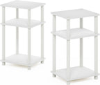 Furinno JUST Night Stand Set of 2, 3-Tier Turn-N-Tube Nightstand, Toolless - Image 8