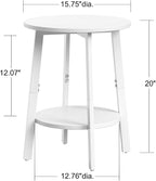 sthmec Side Table Set of 2, Small Round End Table - Image 3