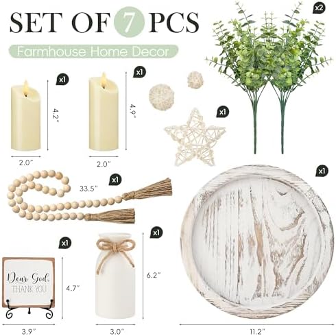 Rustic Modern Farmhouse Decor Set of 7 for Your Living Room - Image 6