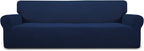 Easy-Going Stretch 4 Seater Oversized Sofa Couch Cover Navy | 1-Piece Extra by Easy-Going