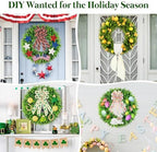 DDHS Large Boxwood Wreath Front Door 24'' Artificial Spring Wreaths for Front Door Farmhouse Wedding Green Year Round Indoor Outdoor for Summer Wreath st Patrick's Day Decoration -(Hello Sign) - Image 6