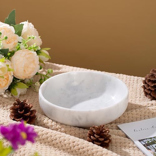 5.91'' Large Decorative Marble Bowl for Home Decor, Key, Incense Burner, Smudge, Coffee Tables Centerpiece, Soap Serving (Black) - Image 5
