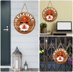 Interchangeable Gnome Welcome Sign Fall Halloween Decor, Russety - Image 6