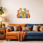 Wesiti Metal Cat Wall Art Decor Colorful Sculptural Mid Century 13.78x10.7 - Image 5