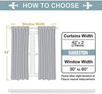 ChrisDowa Blackout Curtains for Bedroom 4 Panels Set, Light Grey, 42 x 63 - Image 5