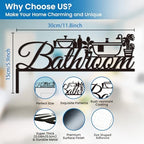 CUTHOLLOW Bathroom and Plant Door Topper Sign Metal Wall Art Decor - Image 2