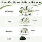 BLOSMON Black Rose Artificial Flower Balls for Wedding Centerpieces, 6 Pcs - Image 5