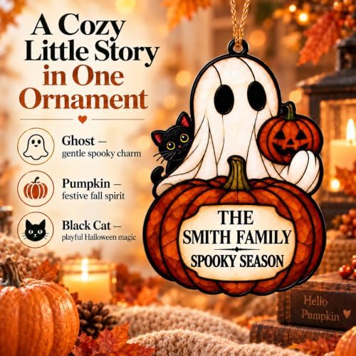 Halloween Decor, Halloween Ornaments for Tree, Personalized Family Ornament - Image 4