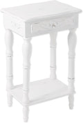 Sunshine Megastore Carved White Side Table by ZingzThingz