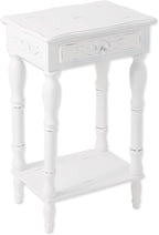 Sunshine Megastore Carved White Side Table by ZingzThingz