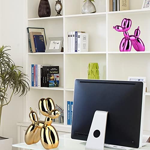 Gold Balloon Dog Decor,Gold Room Decors,Balloon Animal Preppy Room Shelf Decor,Cute Statue Home Decors,Bedroom Modern Sculpture Desk Decoration,Golden Decorations Gifts - Image 6