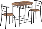 VINGLI 3 Piece Dining Set, Small Kitchen Table Set by VINGLI