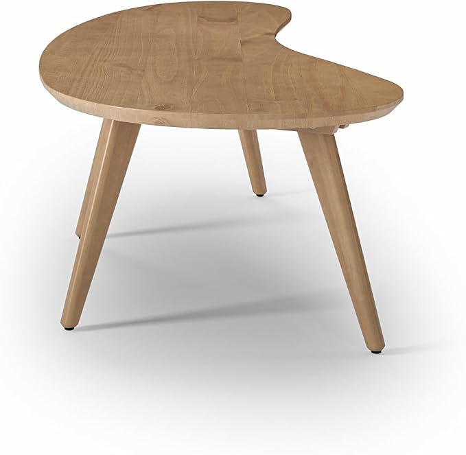 Camaflexi Mid Century Modern Abstract Shaped Coffee Table/Wood/Light Oak Finish - Image 7