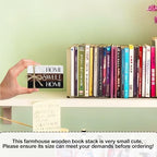 Ycyfckdr Mini Decorative Books for Home Decor, Rustic Wood Stack for Table, Home Sweet Decor Books for Living Room Shelf, Farmhouse Stacked Book Gift (L10) - Image 2